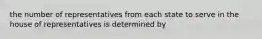 the number of representatives from each state to serve in the house of representatives is determined by