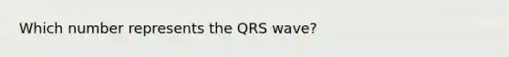 Which number represents the QRS wave?