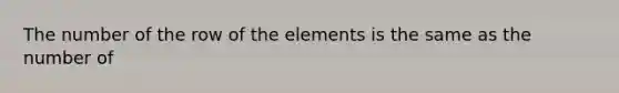 The number of the row of the elements is the same as the number of