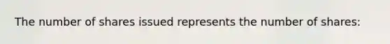 The number of shares issued represents the number of shares: