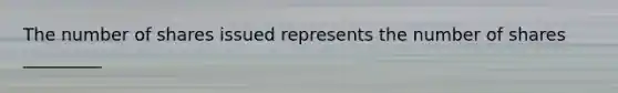 The number of shares issued represents the number of shares _________