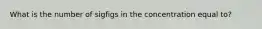 What is the number of sigfigs in the concentration equal to?