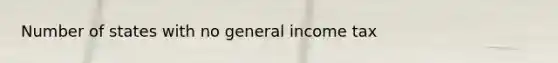 Number of states with no general income tax