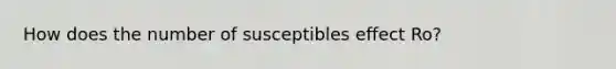 How does the number of susceptibles effect Ro?