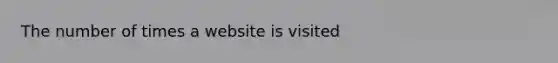 The number of times a website is visited