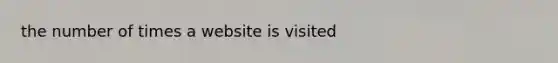 the number of times a website is visited