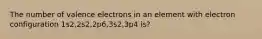 The number of valence electrons in an element with electron configuration 1s2,2s2,2p6,3s2,3p4 is?