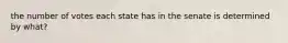 the number of votes each state has in the senate is determined by what?