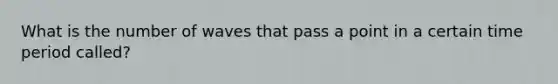 What is the number of waves that pass a point in a certain time period called?