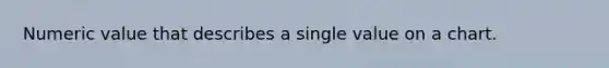 Numeric value that describes a single value on a chart.