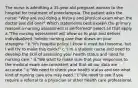 The nurse is admitting a 35-year-old pregnant woman to the hospital for treatment of preeclampsia. The patient asks the nurse: "Why are you doing a history and physical exam when the doctor just did one?" Which statements best explain the primary reasons a nursing assessment is performed? Select all that apply. a."The nursing assessment will allow us to plan and deliver individualized, holistic nursing care that draws on your strengths." b."It's hospital policy. I know it must be tiresome, but I will try to make this quick!" c."I'm a student nurse and need to develop the skill of assessing your health status and need for nursing care." d."We want to make sure that your responses to the medical exam are consistent and that all our data are accurate." e."We need to check your health status and see what kind of nursing care you may need." f."We need to see if you require a referral to a physician or other health care professional.