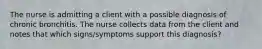 The nurse is admitting a client with a possible diagnosis of chronic bronchitis. The nurse collects data from the client and notes that which signs/symptoms support this diagnosis?