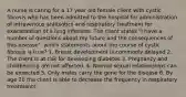 A nurse is caring for a 17 year old female client with cystic fibrosis who has been admitted to the hospital for administration of intravenous antibiotics and respiratory treatment for exacerbation of a lung infection. The client states "I have a number of questions about my future and the consequences of this disease". which statements about the course of cystic fibrosis is true? 1. Breast development is commonly delayed 2. The client is at risk for developing diabetes 3. Pregnancy and childbearing are not affected. 4. Normal sexual relationships can be expected 5. Only males carry the gene for the disease 6. By age 20 the client is able to decrease the frequency in respiratory treatments