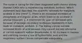 The nurse is caring for the client diagnosed with chronic kidney disease (CKD) who is experiencing metabolic acidosis. Which statement best describes the scientific rationale for metabolic acidosis in this client? 1. There is an increased excretion of phosphates and organic acids, which leads to an increase in arterial blood pH. 2. A shortened life span of red blood cells because of damage secondary to dialysis treatments in turn leads to metabolic acidosis. 3. The kidney cannot excrete increased levels of acid because they cannot excrete ammonia or cannot reabsorb sodium bicarbonate. 4. An increase in nausea and vomiting causes a loss of hydrochloric acid and the respiratory system cannot compensate adequately.