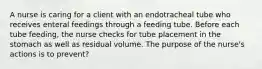 A nurse is caring for a client with an endotracheal tube who receives enteral feedings through a feeding tube. Before each tube feeding, the nurse checks for tube placement in the stomach as well as residual volume. The purpose of the nurse's actions is to prevent?