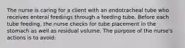 The nurse is caring for a client with an endotracheal tube who receives enteral feedings through a feeding tube. Before each tube feeding, the nurse checks for tube placement in the stomach as well as residual volume. The purpose of the nurse's actions is to avoid: