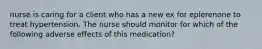 nurse is caring for a client who has a new ex for eplerenone to treat hypertension. The nurse should monitor for which of the following adverse effects of this medication?