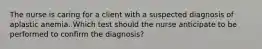 The nurse is caring for a client with a suspected diagnosis of aplastic anemia. Which test should the nurse anticipate to be performed to confirm the diagnosis?