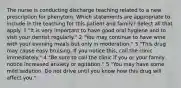 The nurse is conducting discharge teaching related to a new prescription for phenytoin. Which statements are appropriate to include in the teaching for this patient and family? Select all that apply. 1 "It is very important to have good oral hygiene and to visit your dentist regularly." 2 "You may continue to have wine with your evening meals but only in moderation." 3 "This drug may cause easy bruising. If you notice this, call the clinic immediately." 4 "Be sure to call the clinic if you or your family notice increased anxiety or agitation." 5 "You may have some mild sedation. Do not drive until you know how this drug will affect you."