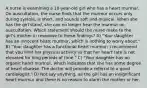 A nurse is examining a 10-year-old girl who has a heart murmur. On auscultation, the nurse finds that the murmur occurs only during systole, is short, and sounds soft and musical. When she has the girl stand, she can no longer hear the murmur on auscultation. Which statement should the nurse make to the girl's mother in response to these findings? A) "Your daughter has an innocent heart murmur, which is nothing to worry about." B) "Your daughter has a functional heart murmur; I recommend that you limit her physical activity so that her heart rate is not elevated for long periods of time." C) "Your daughter has an organic heart murmur, which indicates that she has some degree of heart disease. The doctor will provide a referral to a good cardiologist." D) Not say anything, as the girl has an insignificant heart murmur and there is no reason to alarm the mother or her.