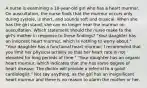 A nurse is examining a 10-year-old girl who has a heart murmur. On auscultation, the nurse finds that the murmur occurs only during systole, is short, and sounds soft and musical. When she has the girl stand, she can no longer hear the murmur on auscultation. Which statement should the nurse make to the girl's mother in response to these findings? "Your daughter has an innocent heart murmur, which is nothing to worry about." "Your daughter has a functional heart murmur; I recommend that you limit her physical activity so that her heart rate is not elevated for long periods of time." "Your daughter has an organic heart murmur, which indicates that she has some degree of heart disease. The doctor will provide a referral to a good cardiologist." Not say anything, as the girl has an insignificant heart murmur and there is no reason to alarm the mother or her.