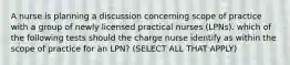 A nurse is planning a discussion concerning scope of practice with a group of newly licensed practical nurses (LPNs). which of the following tests should the charge nurse identify as within the scope of practice for an LPN? (SELECT ALL THAT APPLY)