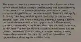 The nurse is planning a teaching session for a​ 6-year-old client who is scheduled to undergo tonsillectomy and adenoidectomy in two weeks. Which strategies reflect the​ nurse's correct understanding of lifespan​ considerations? ​(Select all that​ apply.) 1. Giving the client a coloring book that depicts the​ hospital, surgical​ team, and client monitoring devices 2. Using a doll to demonstrate placement of an oxygen mask 3. Discouraging parents from reading story books about the planned​ procedure, as this may frighten the child 4. Including instructions that are geared toward the​ parents' level of comprehension 5. Using terms of endearment for the​ child, such as​ "sweetheart," as opposed to addressing the child by name