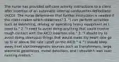 The nurse has provided self-care activity instructions to a client after insertion of an automatic internal cardioverter-defibrillator (AICD). The nurse determines that further instruction is needed if the client makes which statement? 1. "I can perform activities such as swimming, driving, or operating heavy equipment as I need to." 2. "I need to avoid doing anything that could involve rough contact with the AICD insertion site." 3. "I should try to avoid doing strenuous things that would make my heart rate go up to or above the rate cutoff on the AICD." 4. "I should keep away from electromagnetic sources such as transformers, large electrical generators, metal detectors, and I shouldn't lean over running motors."