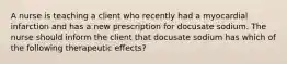 A nurse is teaching a client who recently had a myocardial infarction and has a new prescription for docusate sodium. The nurse should inform the client that docusate sodium has which of the following therapeutic effects?