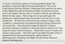 A nurse is teaching a group of nursing students about the preclinical research stage of drug development. The nurse understands that the students understand the teaching by which of the following student responses? Note: Credit will be given only if all correct choices and no incorrect choices are selected. Select all that apply. - Most drugs do not proceed past the preclinical stage because they are found to be too toxic or just ineffective. - At the end of the preclinical research stage, client variability is determined and potential drug-to-drug interactions are examined. - The preclinical stage of research involves extensive testing on animals in the laboratory to determine if the drug will cause harm to humans. - Preclinical research results are always inconclusive. - The Food and Drug Administration (FDA) is responsible for extensive testing for safety before the pharmaceutical company can begin the preclinical research stage of development.