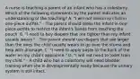 A nurse is teaching a parent of an infant who has a colostomy. Which of the following statements by the parent indicates an understanding of the teaching? A. "I will not dress my child in one-piece outfits." - The parent should dress the infant in one-piece outfits to restrict the infant's hands from reaching the pouch. B. "I need to buy diapers that are tighter than my infant usually wears." - The parent should use diapers that are larger than the ones the child usually wears to go over the stoma and help with drainage. C. "I need to apply paste to the back of the wafer on my child's appliance." D. "I will not need to toilet train my child." - A child who has a colostomy will need bladder training when she is developmentally ready because the urinary system is still intact.