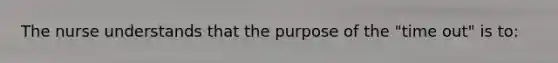 The nurse understands that the purpose of the "time out" is to: