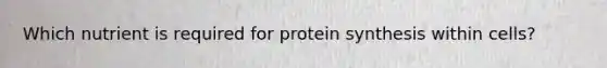 Which nutrient is required for protein synthesis within cells?