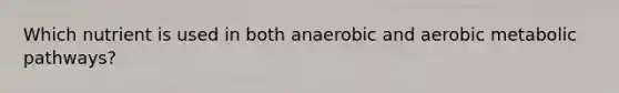 Which nutrient is used in both anaerobic and aerobic metabolic pathways?