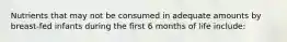 Nutrients that may not be consumed in adequate amounts by breast-fed infants during the first 6 months of life include: