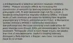 o Antidepressants § Selective serotonin reuptake inhibitors (SSRIs) · Produce anxiolytic effects by increasing the transmission of serotonin by blocking serotonin reuptake at the presynaptic cleft. Pt with depression high risk for suicide. § Serotonin-norepinephrine reuptake inhibitors (SNRIs) · Increase levels of both serotonin and norepi by blocking their reuptake presynaptically § Tricyclic antidepressants (TCAs) · § Monoamine oxidase inhibitors (MAOIs) o Antianxiety medications (benzodiazepines): the most commonly used medications for panic disorder even though SSRIs are recommended for first line treatment. Therapeutic onset is much faster (hours, not weeks) than that of antidepressants. Useful in treating intensely distressed o Beta Blockers: o Buspar: own class, non benzo. Good for tx of GAD.