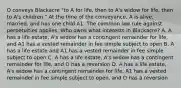 O conveys Blackacre "to A for life, then to A's widow for life, then to A's children." At the time of the conveyance, A is alive, married, and has one child A1. The common law rule against perpetuities applies. Who owns what interests in Blackacre? A. A has a life estate, A's widow has a contingent remainder for life, and A1 has a vested remainder in fee simple subject to open B. A has a life estate and A1 has a vested remainder in fee simple subject to open C. A has a life estate, A's widow has a contingent remainder for life, and O has a reversion D. A has a life estate, A's widow has a contingent remainder for life, A1 has a vested remainder in fee simple subject to open, and O has a reversion