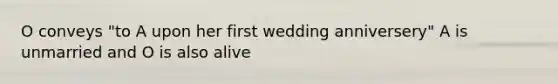 O conveys "to A upon her first wedding anniversery" A is unmarried and O is also alive