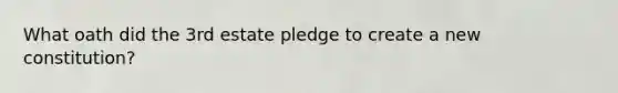 What oath did the 3rd estate pledge to create a new constitution?