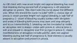 An OB client with new onset bright red vaginal bleeding has read that bleeding during second half of pregnancy is d/t placental abruption or previa. The client asks the nurse about the different s/sx. What info should the nurse include? SATA 1. classic sign of previa is onset painless bright red vaginal bleeding in last half of pregnancy 2. onset of bleeding usually sudden with abruption and onset of bleeding with previa may start and stop abruptly and occur intermittently 3. bleeding can be concealed or visible w/ abruption and is always visible with previa 4. uterine tone is soft and relaxed in abruption and first to rigid in previa 5. classic manifestations of abruption include painful, dark red vaginal bleeding during last half of pregnancy 6. fetal distress is usually absent in abruption and present in previa.