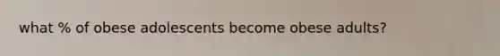what % of obese adolescents become obese adults?