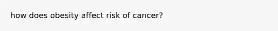 how does obesity affect risk of cancer?