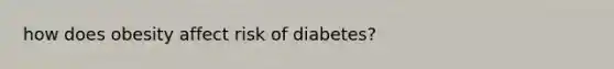 how does obesity affect risk of diabetes?