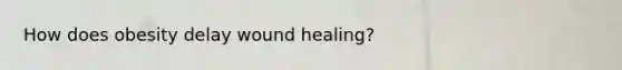 How does obesity delay wound healing?