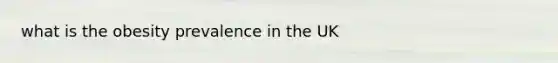 what is the obesity prevalence in the UK