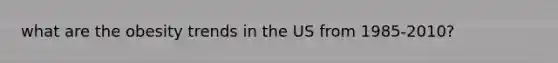 what are the obesity trends in the US from 1985-2010?