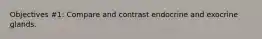 Objectives #1: Compare and contrast endocrine and exocrine glands.