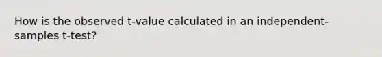 How is the observed t-value calculated in an independent-samples t-test?