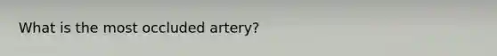 What is the most occluded artery?