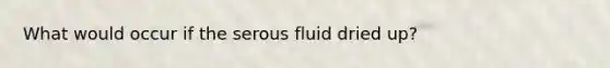 What would occur if the serous fluid dried up?